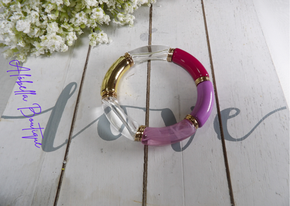 Summer Chunky Acrylic Bold Colored Bracelet