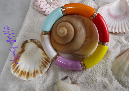 Summer Chunky Acrylic Bold Colored Bracelet