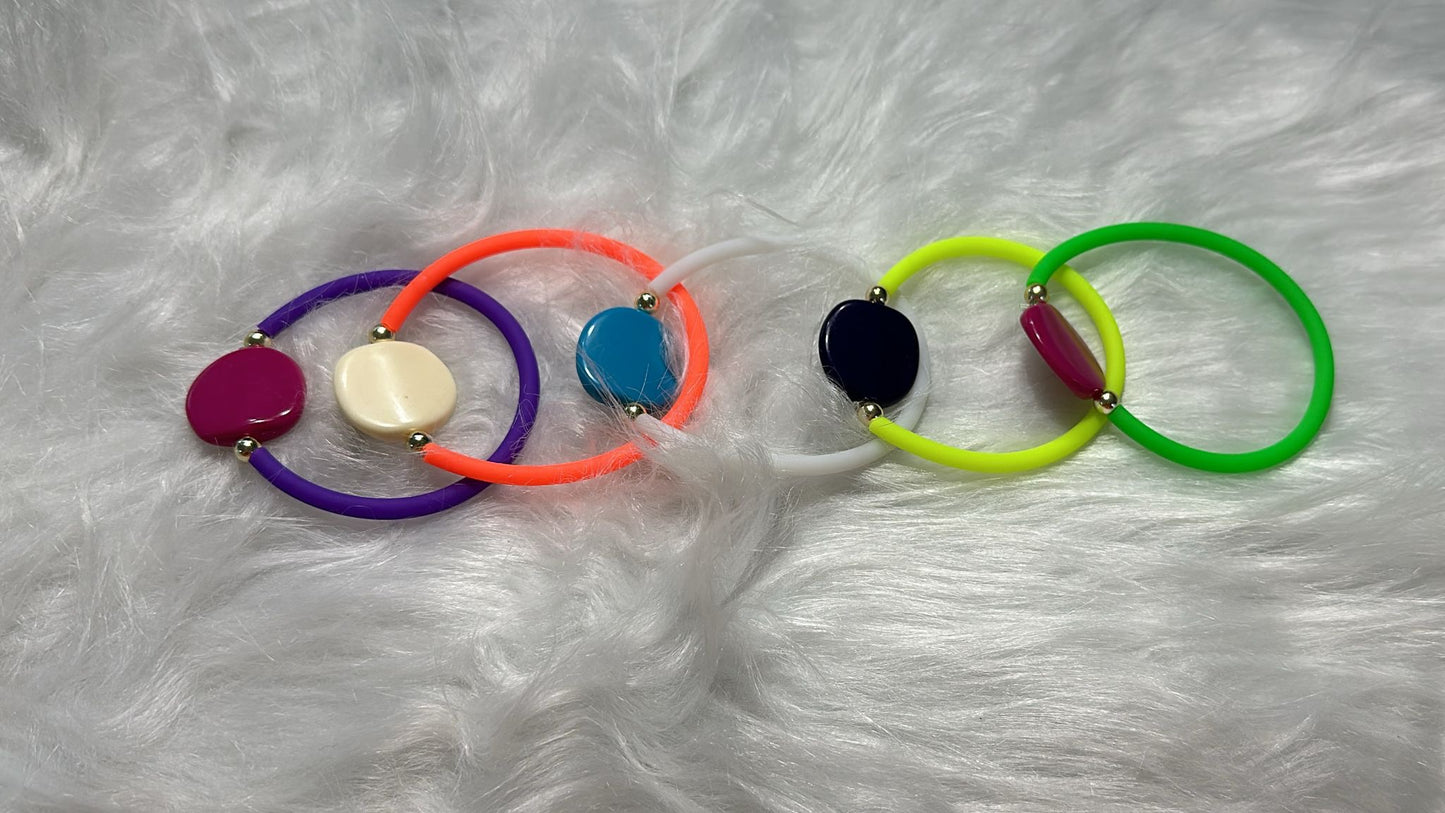 Color Burst Stretch Bracelet Set of 4