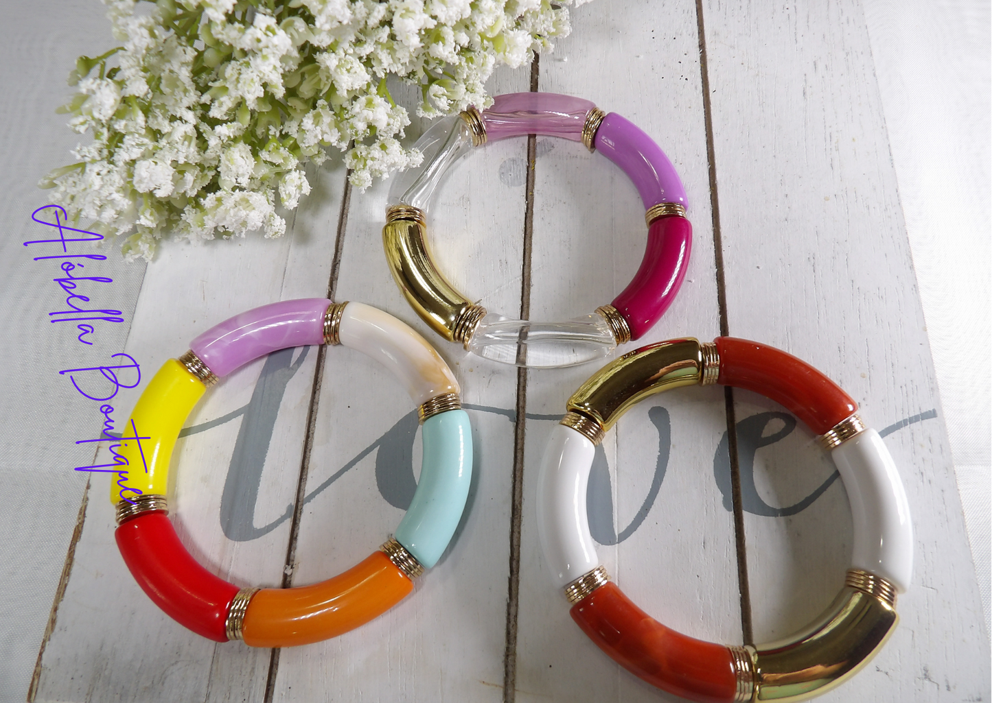 Summer Chunky Acrylic Bold Colored Bracelet