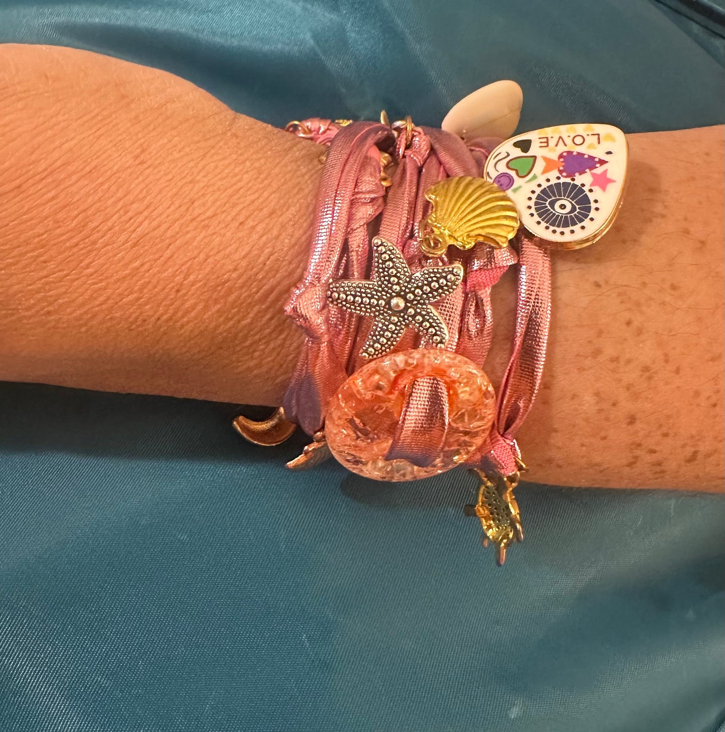 Charm Glitz Lycra Bracelet