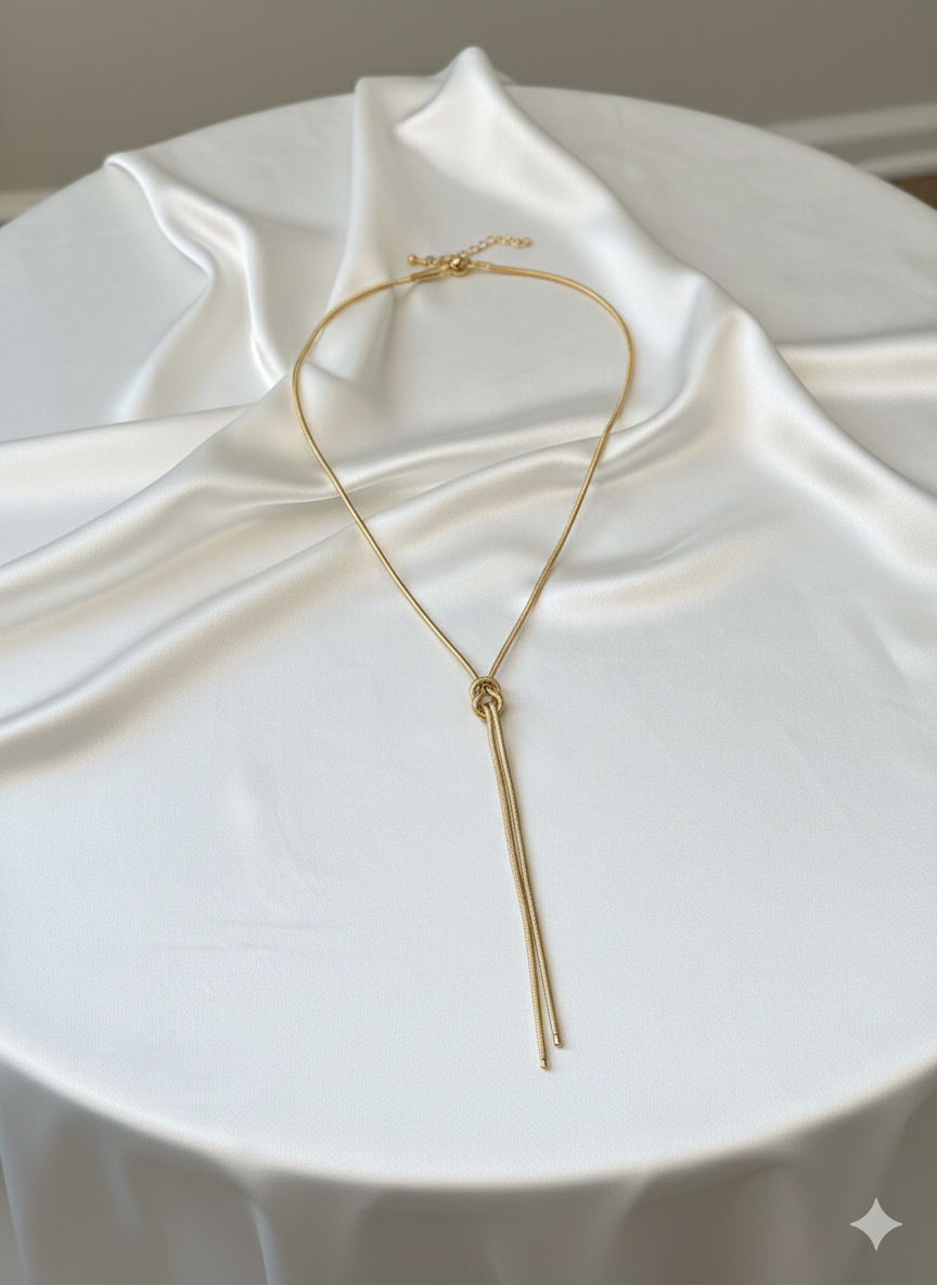 Aura Gold Knot Necklace