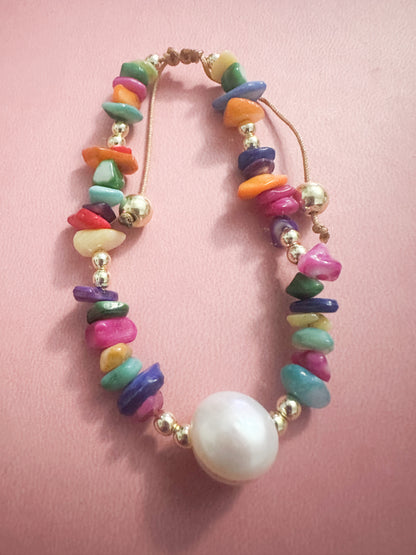 Ocean Coloring Seashells Bracelet 