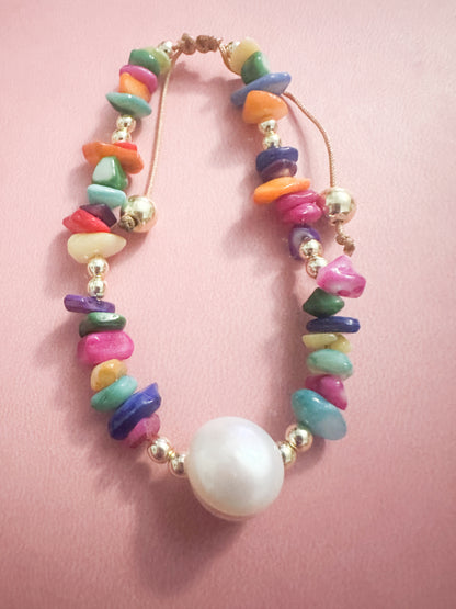 Ocean Coloring Seashells Bracelet 