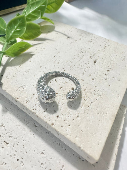 Retro Asymmetrical Geometric Ring 