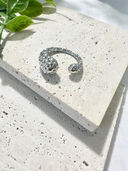 Retro Asymmetrical Geometric Ring 