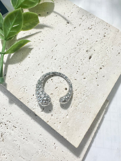 Retro Asymmetrical Geometric Ring 