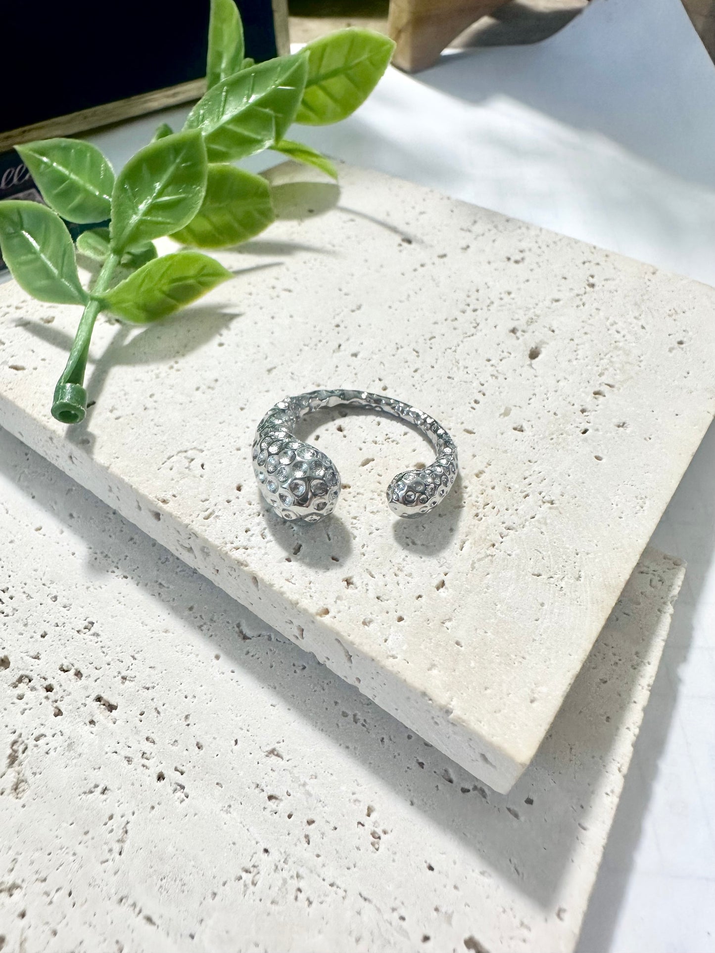 Retro Asymmetrical Geometric Ring 