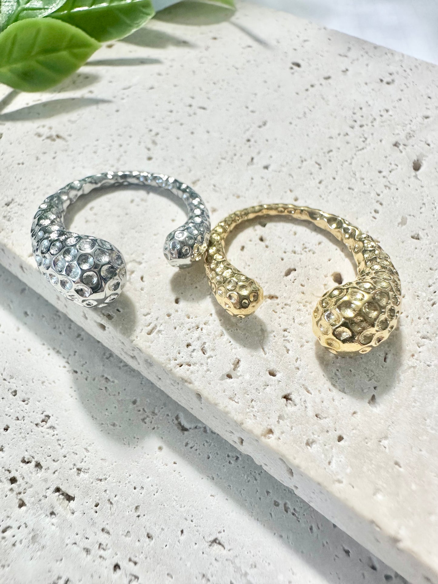 Retro Asymmetrical Geometric Ring 