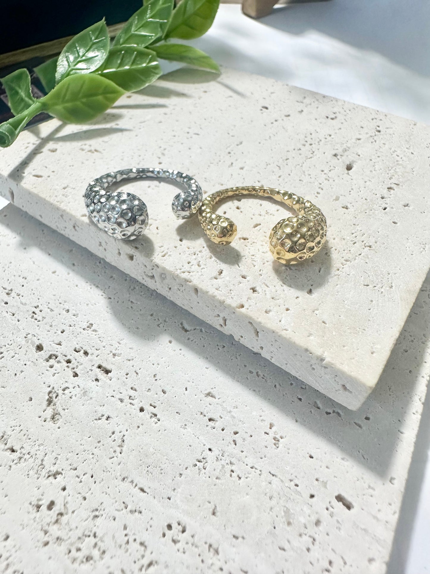 Retro Asymmetrical Geometric Ring 