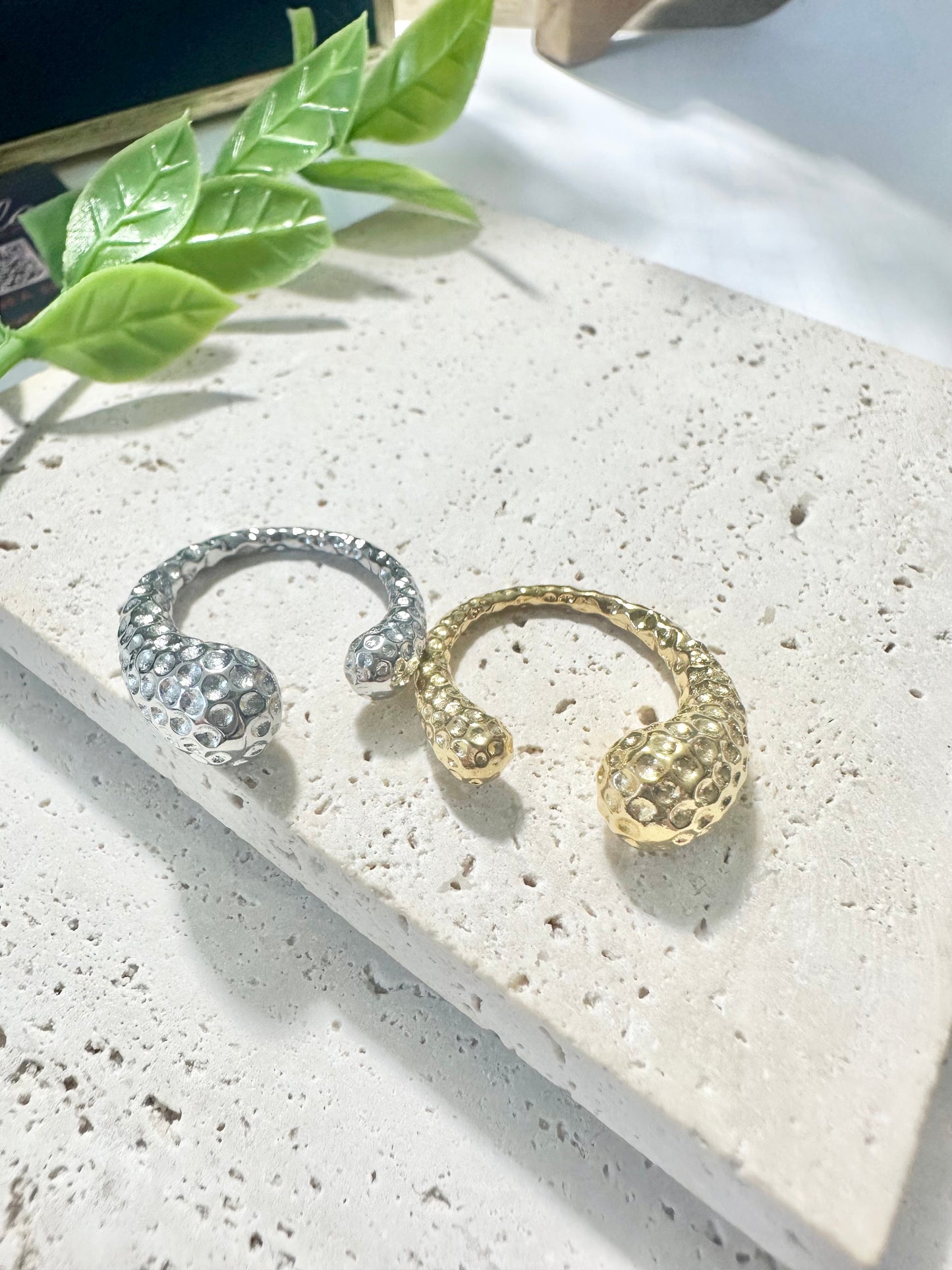 Retro Asymmetrical Geometric Ring 