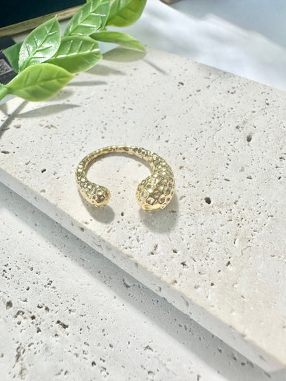 Retro Asymmetrical Geometric Ring 