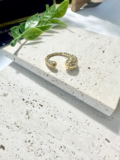 Retro Asymmetrical Geometric Ring 