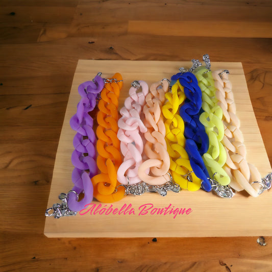 Lady Solid Color Acrylic Bracelet 