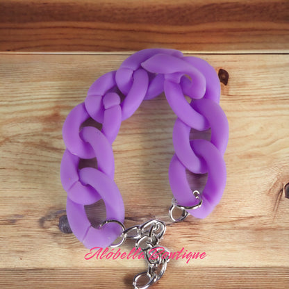 Lady Solid Color Acrylic Bracelet 