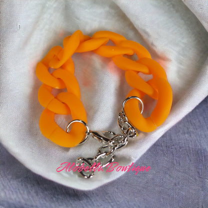 Lady Solid Color Acrylic Bracelet 