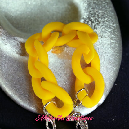 Lady Solid Color Acrylic Bracelet 