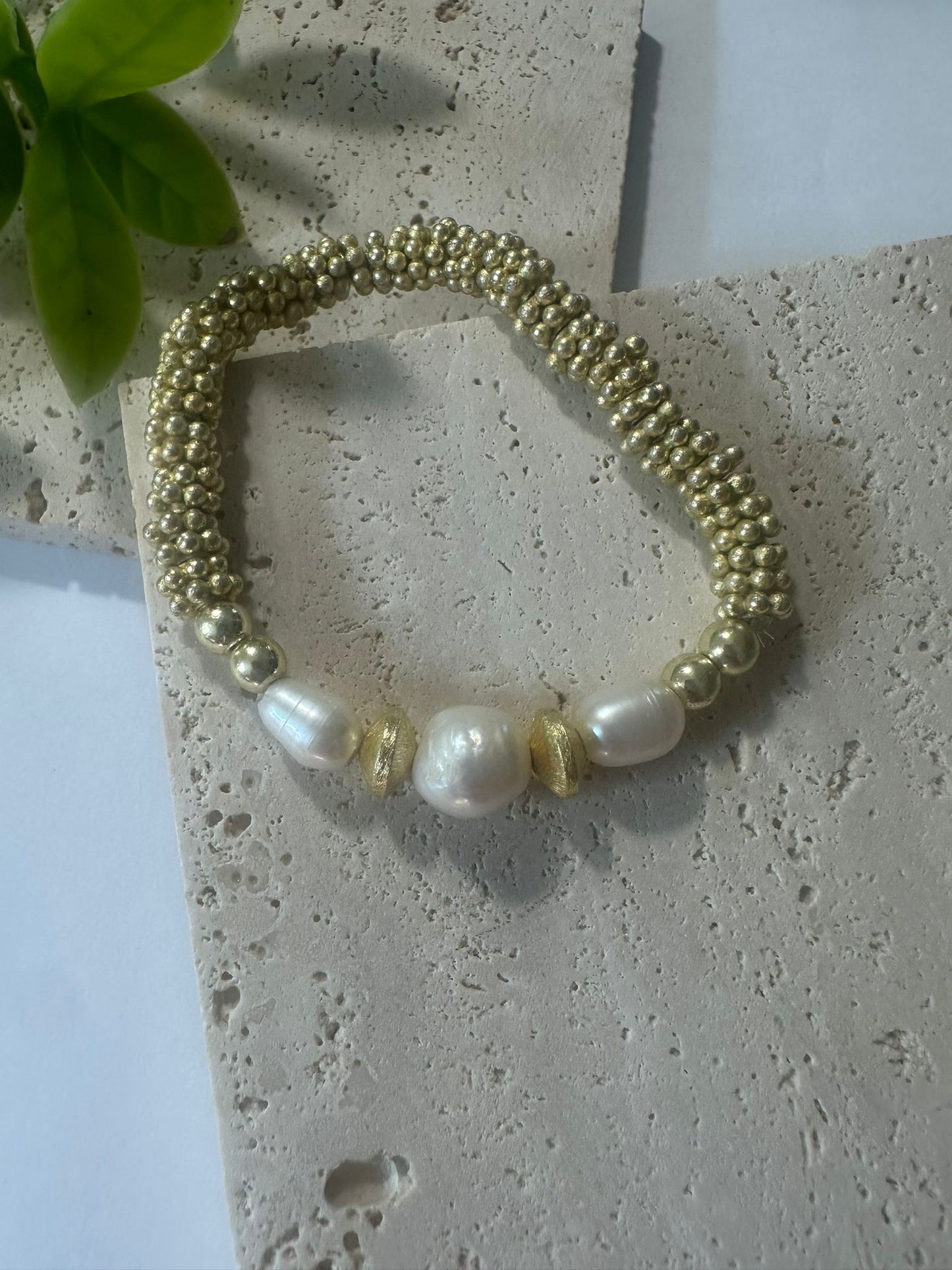 Golden Pearls Bracelet