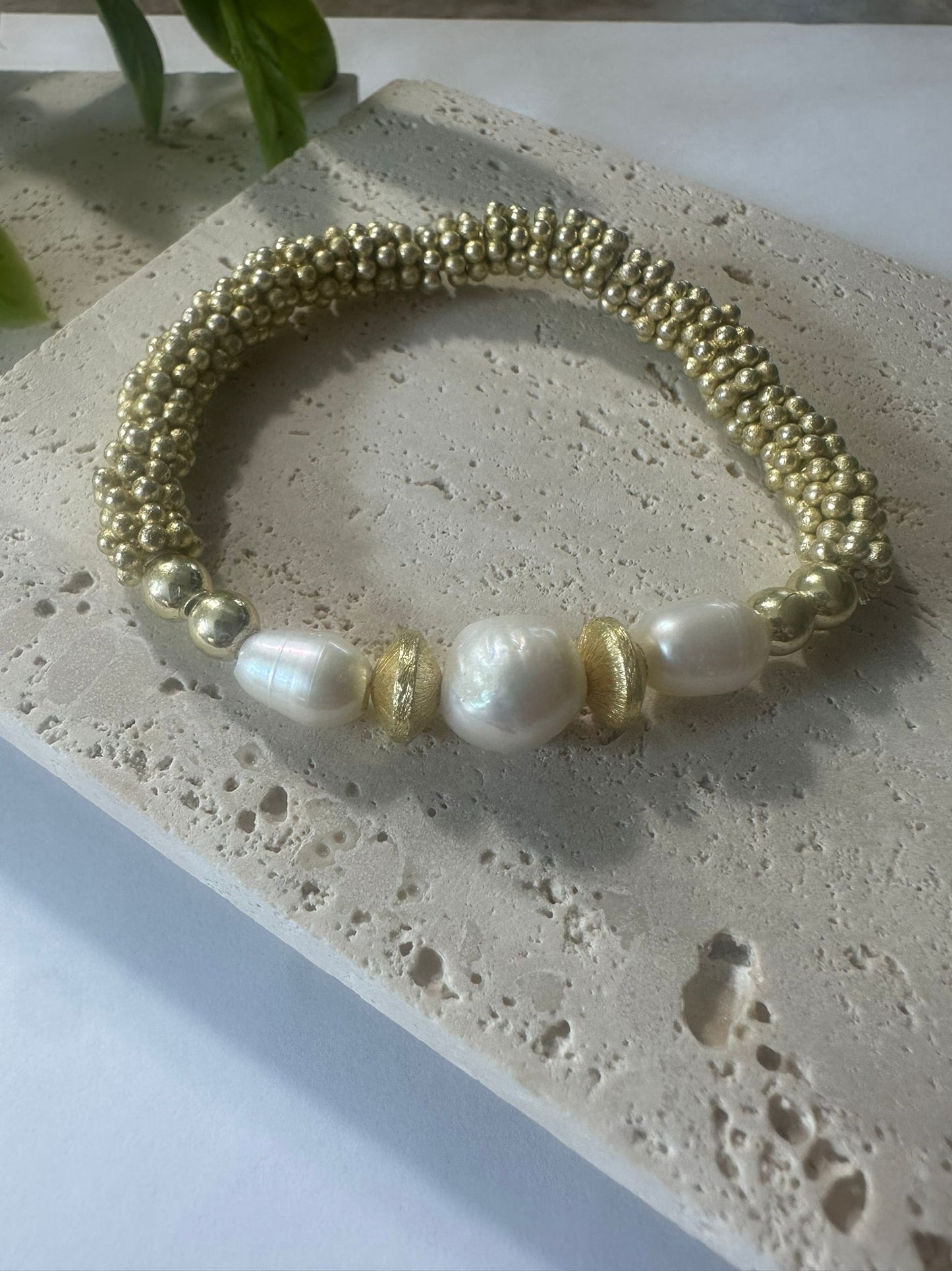 Golden Pearls Bracelet