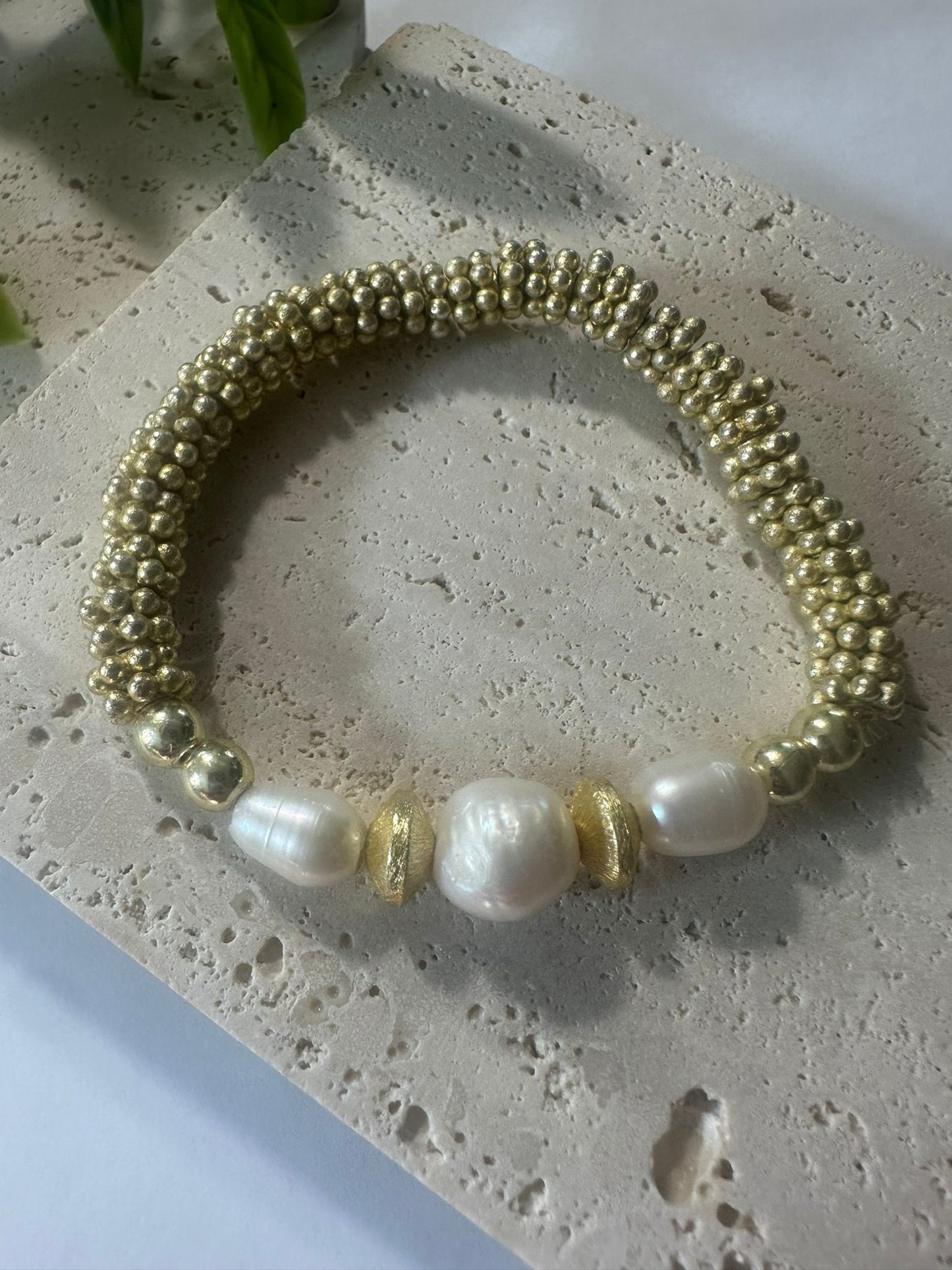 Golden Pearls Bracelet