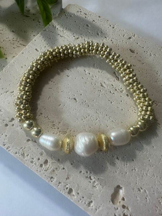 Golden Pearls Bracelet