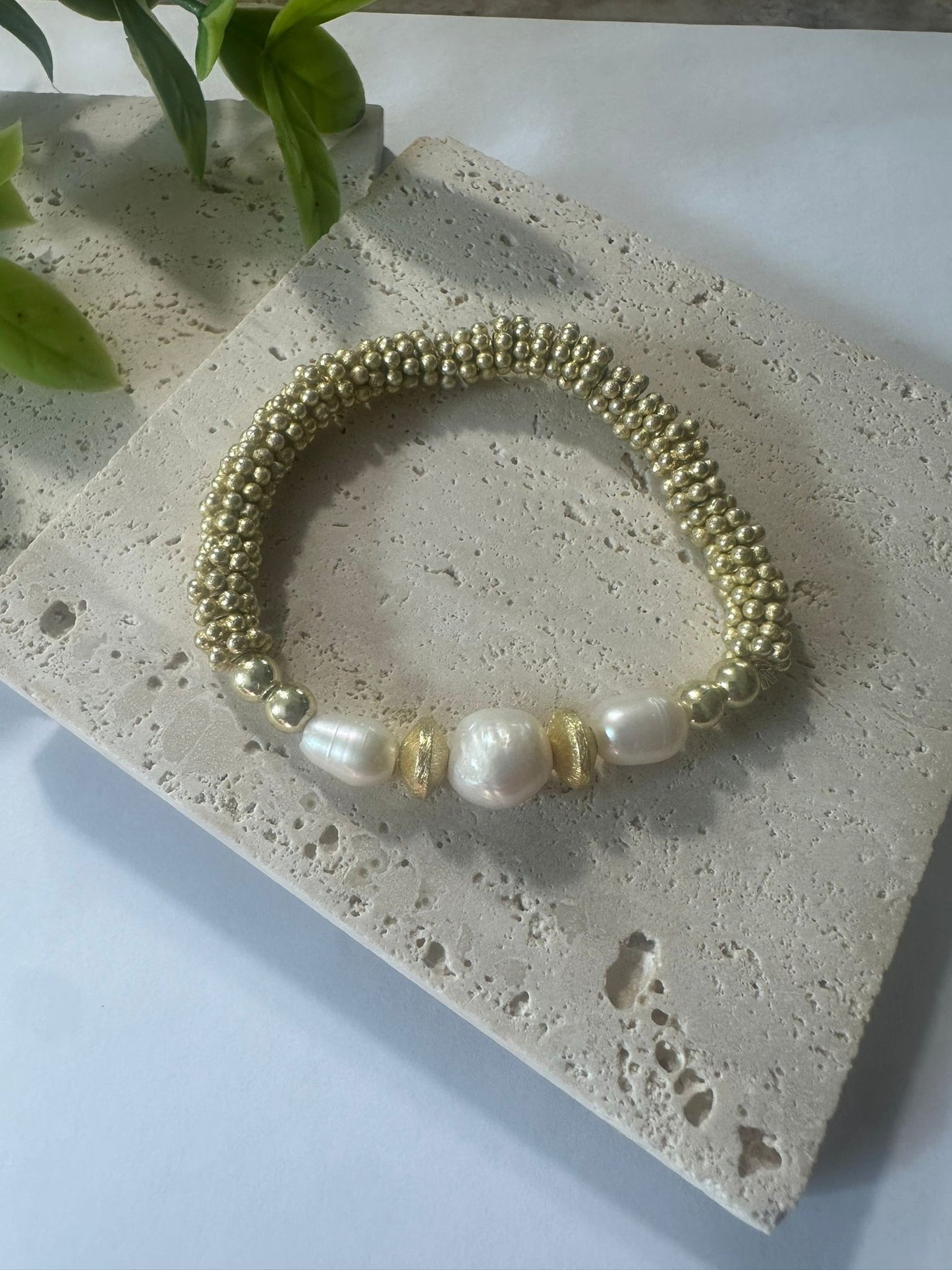 Golden Pearls Bracelet
