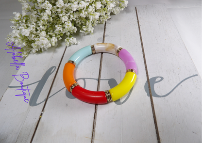Summer Chunky Acrylic Bold Colored Bracelet